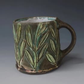 Juana Gnecco- Leaves on Green Glaze Mug item