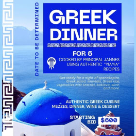 Homemade authentic Greek dinner for 6 item