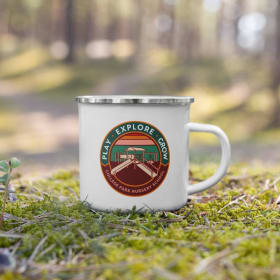 Climber in the Sunset Enamel Mug item
