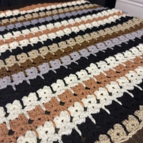 Handmade Cat design lap afghan item