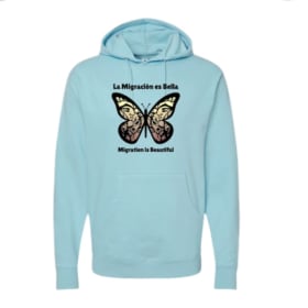 Unisex Mid-weight Light Blue Pullover Hoodie item