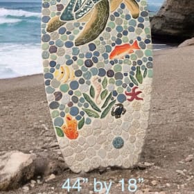 44”x18” Custom Tile Surfboard Custom Mosaics by Connie (Copy) item