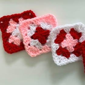Set of 4 crocheted Valentine Coasters by Maeve Carnell item