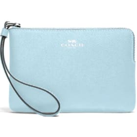 COACH Small Blue Leather CARRIAGE COLLECTION Slim Wristlet item