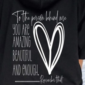 To the Person Behind Me Blk Hoodie - Size Small, XS item