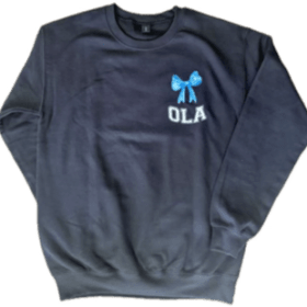 OLA Raiders Black Crew with Blue Bow item