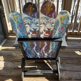 Single Adirondack Chair made with JSkis/Ski The East skis item