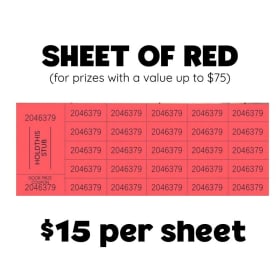 SHEET OF RED TICKETS item