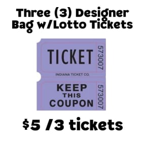 DESIGNER BAG W/LOTTO TICKETS RAFFLE - 3 TICKETS item