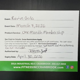 One Month of Unlimited Fitness – Fitness Inc Cranbrook! item