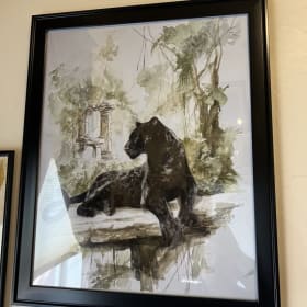 Gilbert Lozano 16x20 Watercolor Jaguar  Print item