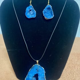 Blue Amethyst Jewelry Set item