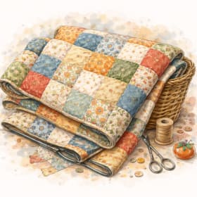 🧶 Handmade Quilt — One-of-a-Kind Gift item