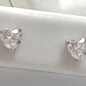 Moissanite Earrings 1.03ctw VVS D color Sterling Siver item