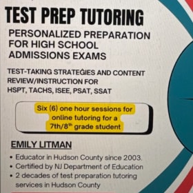 6 (One Hour) Sessions of High School Test Prep Tutoring item