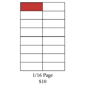 Extra small - 1/16 Page item