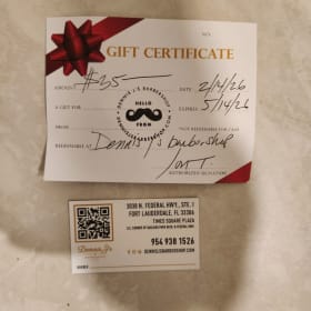 Dennis J's Barbershop Gift Certificate item