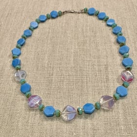 Handmade necklace and earrings $50 item