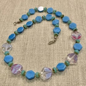 Handmade necklace and earrings $50 item
