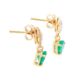 Natural Green Agate & Diamond Earrings w/ $1,249 Cert App item