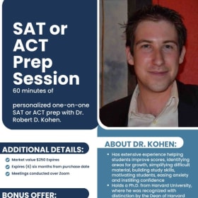 12. Private, 60-minute Test Prep Session ($300 value) item