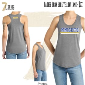 Ladies Grey Blue/Yellow Tank item