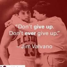 Jimmy Valvano "Never Give Up" Speech Framed Collage item