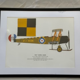 Roy Cross Print with Avro 504 Fabric, Framed 16 x 20 item