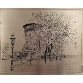 2. Keith Burnham Centennial Park Etching - signed item
