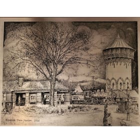 3. Keith Burnham Train Station Etching item