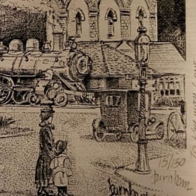 3. Keith Burnham Train Station Etching item