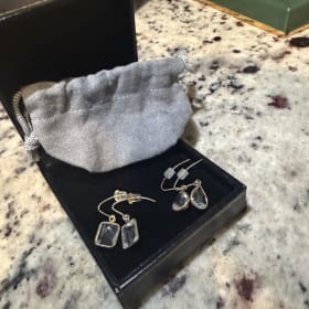 Elegant Two‑Pair Crystal Earring Set item