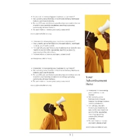 Newsletter Full Page Advertisement item