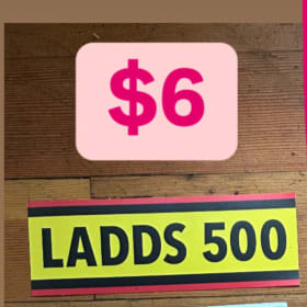 Ladds 500 Stripey Bumper Sticker RYB item
