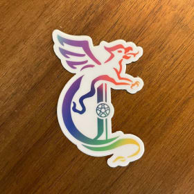 Rainbow "C" Sticker item