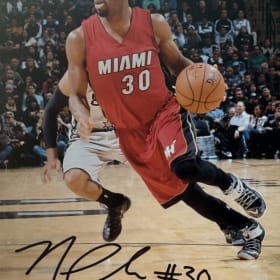 Signed Norris Cole Miami Heat 8x10 Photo Framed item