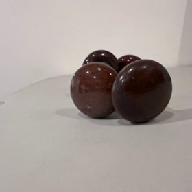 2 brown vintage doorknobs item