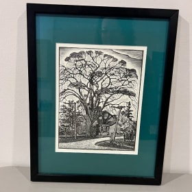 "Wells College Building" framed print by J.J. Lankes item