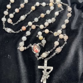 St. Thérèse Rose Aventurine Rosary item