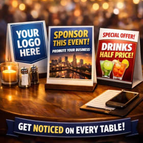 Table Tent Sponsor item