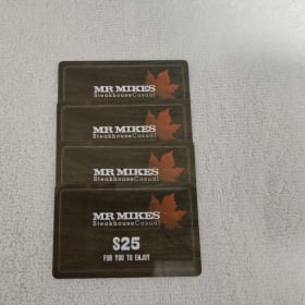 Mr. Mikes Steakhouse Giftcards item