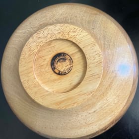 Artisan Hand Turned African Paduk Exotic Wood 8" Bowl item