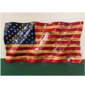 Hand-Crafted Wooden American Flag item