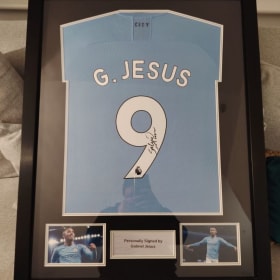 Gabriel Jesus Signed Manchester City Framed Shirt item