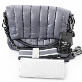 Think Royln Quilted Puffer Handbag with Coordinating Wallet item