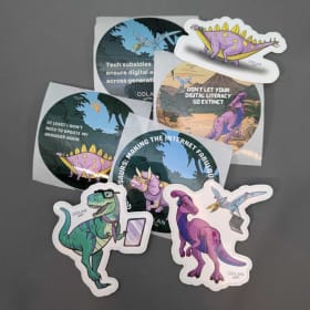 Gay Dinosaurs for Digital Literacy Sticker Pack item