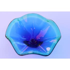 Handcrafted Italian Art Fluted Glass Bowl item