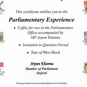 Parliamentary Experience with MP Arpan Khanna item