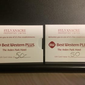 Two $50 Gift Cards to Best Western Arden Park Hotel item