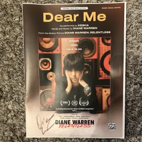 DEAR ME SHEET MUSIC SIGNED BY DIANE WARREN OSCAR NOMMED SONG item